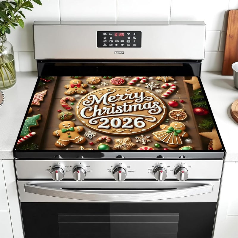 AOHMPT Stove Top Cover for Electric Stove: 28''×20'' Stove Cover Elevate Your Kitchen Reliable Heat Protection,Non-Slip Kitchen Decor (MAI-F2411010) - Image 1